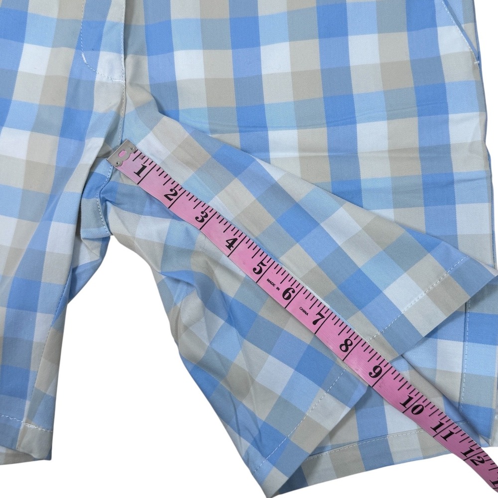 Cross Sportswear Womens Blue Tan Plaid Golf Shorts W Classic Size 8 NWT Swiss - Picture 6 of 13